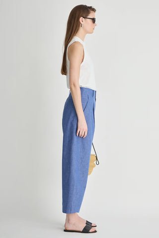 Apiece Apart Bari Crop Trouser, Chambray