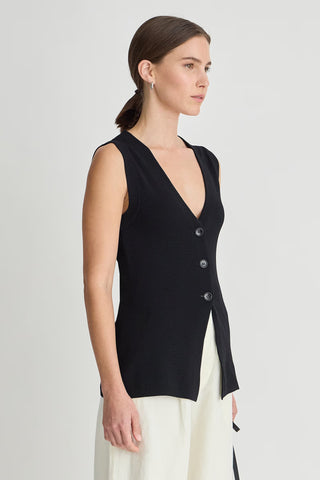 Apiece Apart Marca Knit Top, Black