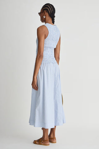 Apiece Apart Siempre Tank Maxi, Blue and White Stripes