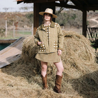 Sunshine Tienda Barn Jacket, Painted Gingham