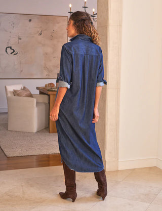 Frank & Eileen Rory Maxi Shirtdress, Vintage Dark Wash
