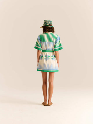 Carolina K Amaia Dress, Green Gardenia