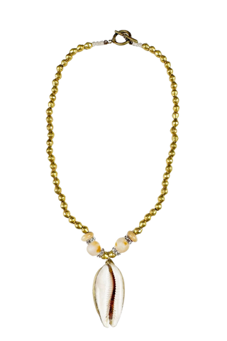 Twine & Twig Classic Shell Necklace, Gold