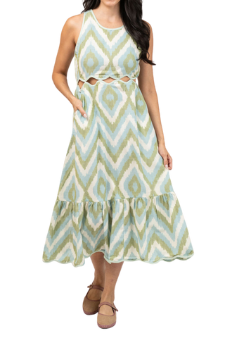 Beau & Ro Lina Dress, Terrain Ikat