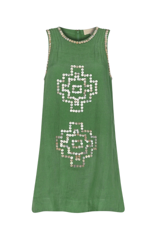 Carolina K Eva Dress, Green Leaf
