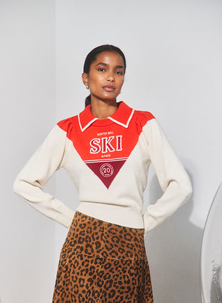 Hunter Bell Ryder Sweater, Cream Crimson