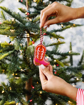 Furbish Studio Needlepoint Ornament, Cowboy Boot