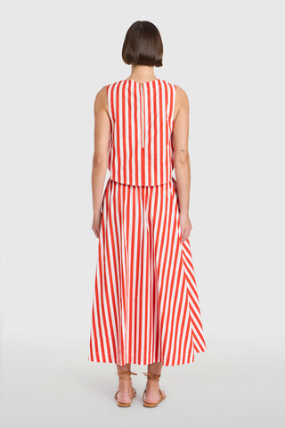 Livro Pavilion Skirt, Red Stripes