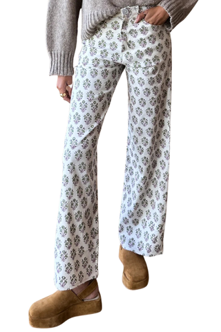 Emerson Fry Everyday Pant, Library Flowers Parchment