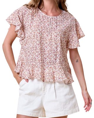Cleobella Padma Blouse, Lume Wing Print