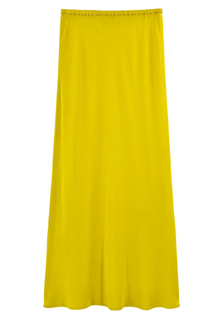 Mirth Santander Silk Skirt, Lemongrass