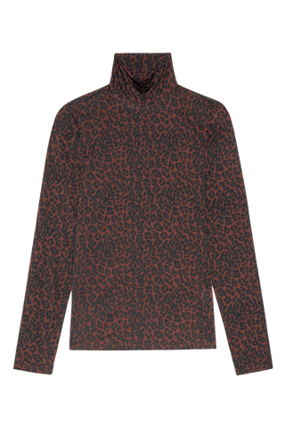 Frame The Hosiery Top, Dark Leopard Multi