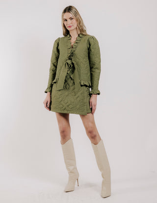 Love the Label Melanie Quilted Skirt, Olive
