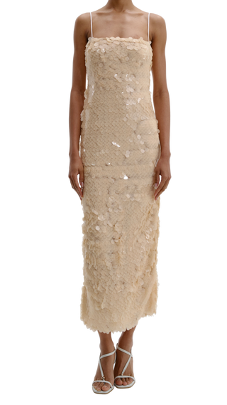 Cala De La Cruz Cassandra Dress, Ecru