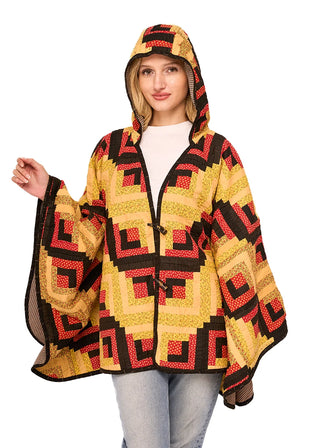 Poncho, Barn Raising Log Cabin