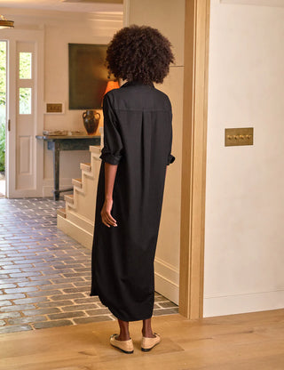 Frank & Eileen Maxi Shirtdress, OverDye Black