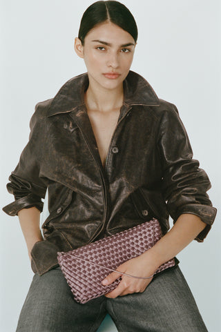 Naghedi Gala Satin Clutch, Flor