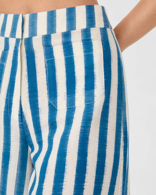 Emporio Sirenuse Adele Ikat Stripes Trousers, Sapphire