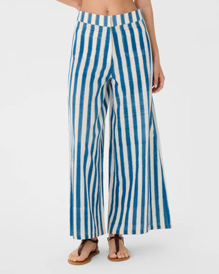 Emporio Sirenuse Adele Ikat Stripes Trousers, Sapphire