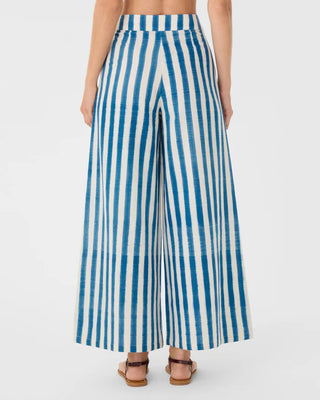 Emporio Sirenuse Adele Ikat Stripes Trousers, Sapphire