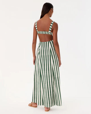 Emporio Sirenuse Azzurra 2 Ikat Stripes, Sage Green