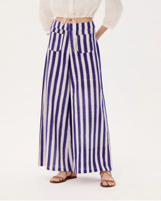 Emporio Sirenuse Adele Ikat Stripes, Cobalt