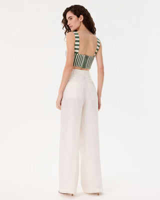 Emporio Sirenuse Dalia Ikat Stripes, Sage Green