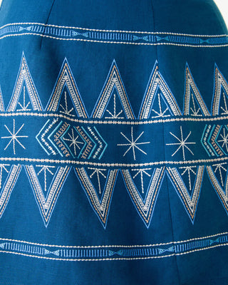 Emporio Sirenuse Giuliana Ballerina Embroidery Skirt, Majolic Blue