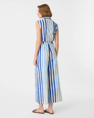 Emporio Sirenuse Adele Ikat Stripes Trousers, Blue