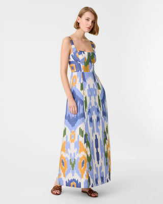 Emporio Sirenuse Azzurra 2 Watercolor Ikat Dress, Blue