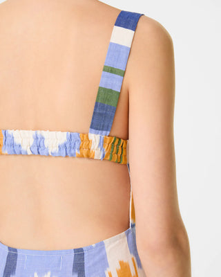 Emporio Sirenuse Azzurra 2 Watercolor Ikat Dress, Blue