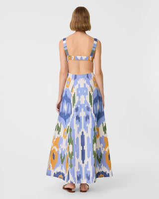 Emporio Sirenuse Azzurra 2 Watercolor Ikat Dress, Blue