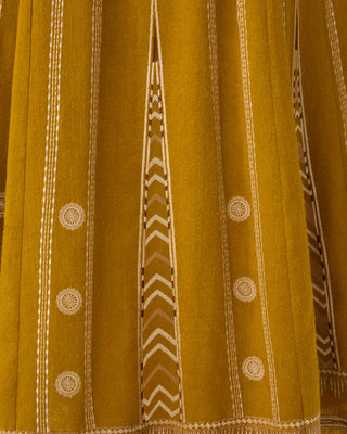 Emporio Sirenuse Elida 2 Backgammon Dress, Ochra