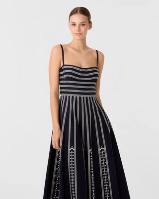 Emporio Sirenuse Soraya Greek Mask Dress, Navy Blue 106