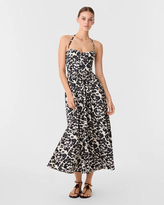 Emporio Sirenuse Johanna Lotus Flower Dress, Black 26