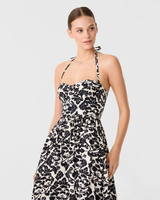 Emporio Sirenuse Johanna Lotus Flower Dress, Black 26