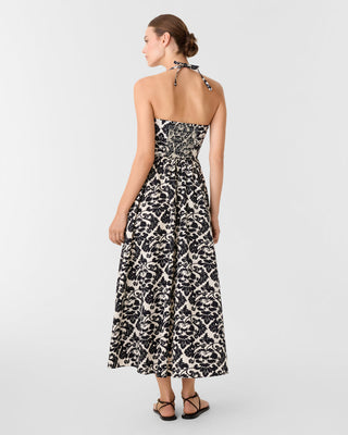 Emporio Sirenuse Johanna Lotus Flower Dress, Black 26