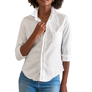 Frank & Eileen Barry Tailored Button Up, Tattered White