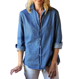 Frank & Eileen Eileen Relaxed Button-Up Shirt, Vintage Stonewashed Indigo