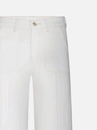Frame LE Slim Palazzo Pintuck Pocket, Au Natural Clean