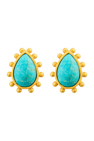 TS Christina Greene Starburst Stud Earrings, Turquoise