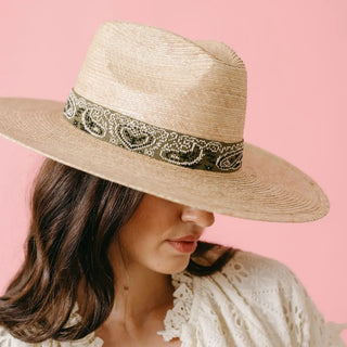 Sunshine Tienda Palm Hat, Olive Bandana