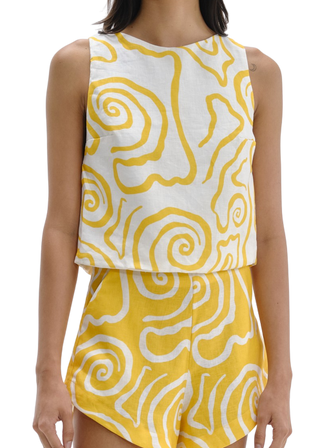 Cala De La Cruz Avelino Top, Bigaro Ivory