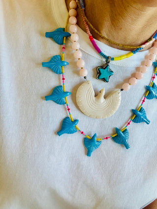 Gather Goods Mother of Pearl Eagle Necklace