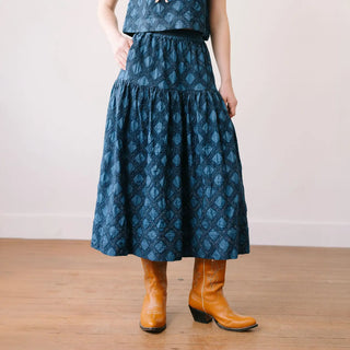 Sunshine Tienda Colette Skirt, Denim Eyelet