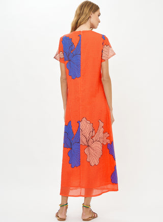 Oliphant Short Sleeve Shift Maxi, Bora Bora Red