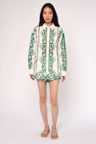 Love the Label Trinity Shorts, White Green