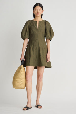 apiece apart green dress Volta Twist Midi Dress by Apiece Apart