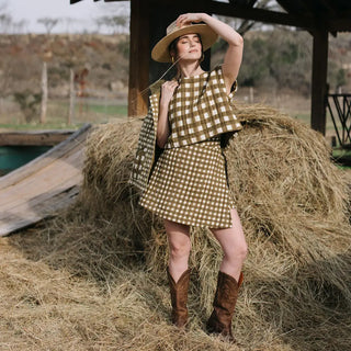 Sunshine Tienda Barn Jacket, Painted Gingham