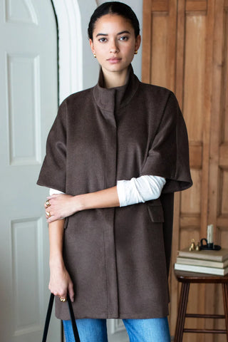 Emerson Fry Layering Jacket, Bitter Chocolate Wool Cashmere